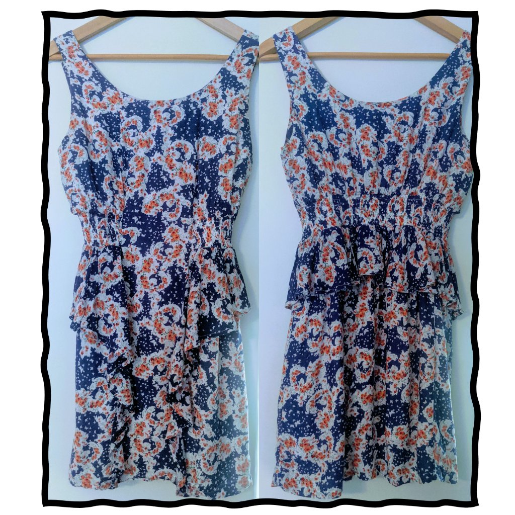 Wish Ruffle Frill Waist Perplum Pencil Mini Dress